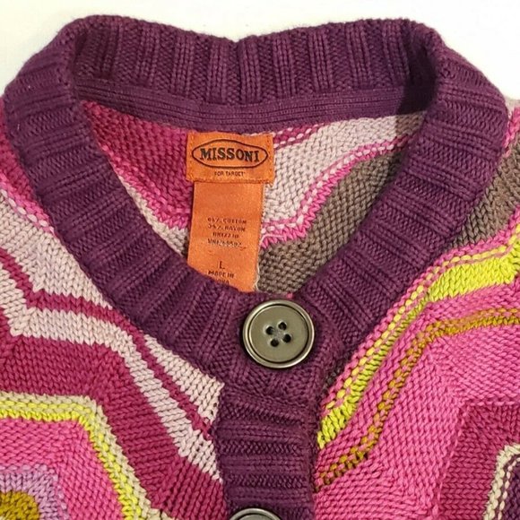 NWT MISSONI X TARGET CHEVRON PONCHO SWEATER SIZE LARGE L 9 10 - Picture 3 of 4